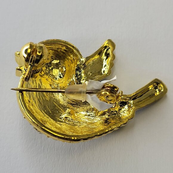 Tiny Blue Bird Brooch - Picture 4 of 6